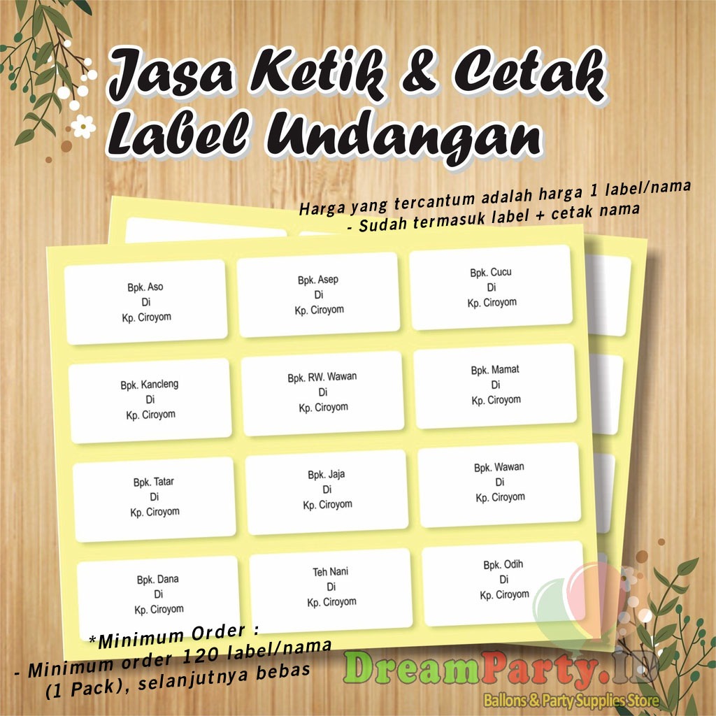 

Cetak Stiker Label 103 Polos Print Label Nama Undangan