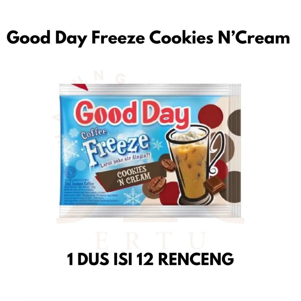 

Good Day Coffee Freeze Cookies n Cream 30 gr (1 Dus isi 120 Sachet)