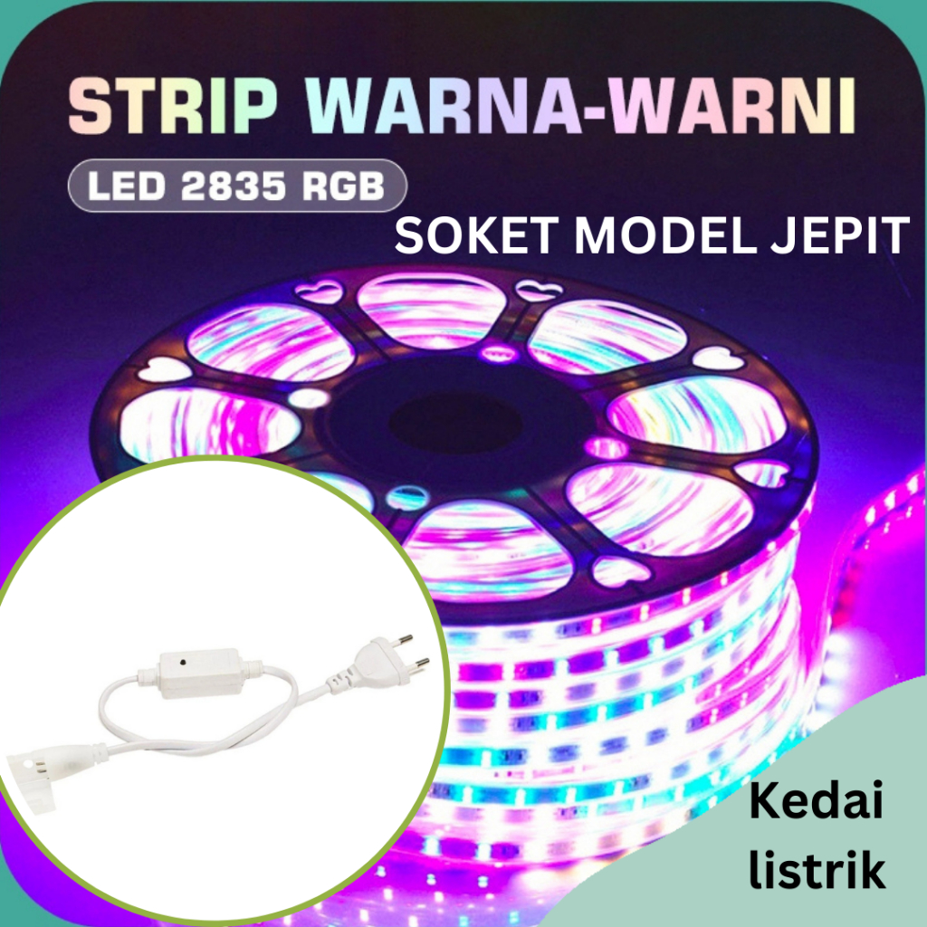 Soket Lampu LED Strip model clip RGB / konektor led strip