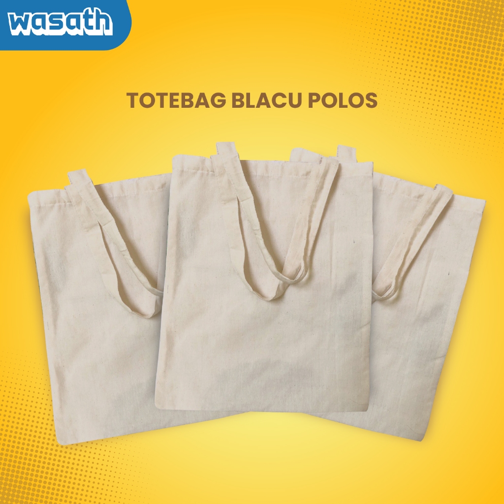 TOTEBAG KULIAH WANITA - TOTEBAG POLOS BLACU MURAH PUTIH TULANG