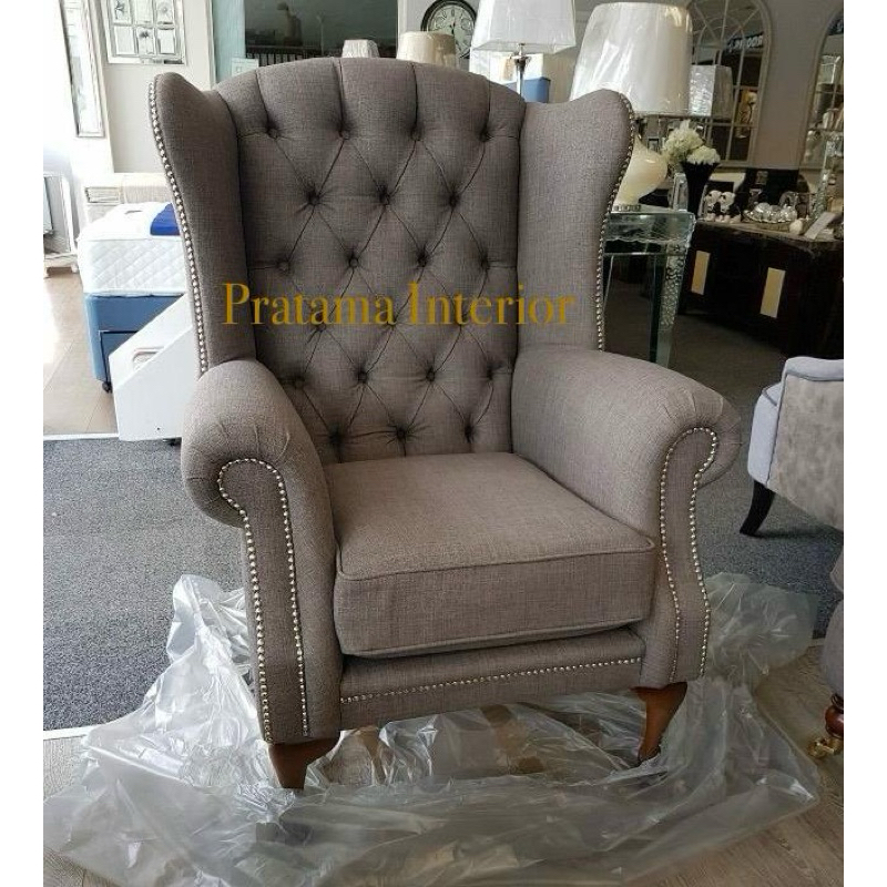 Best Seller Kursi Wing Chair / Sofa Arm Chair / Kursi Single Chair