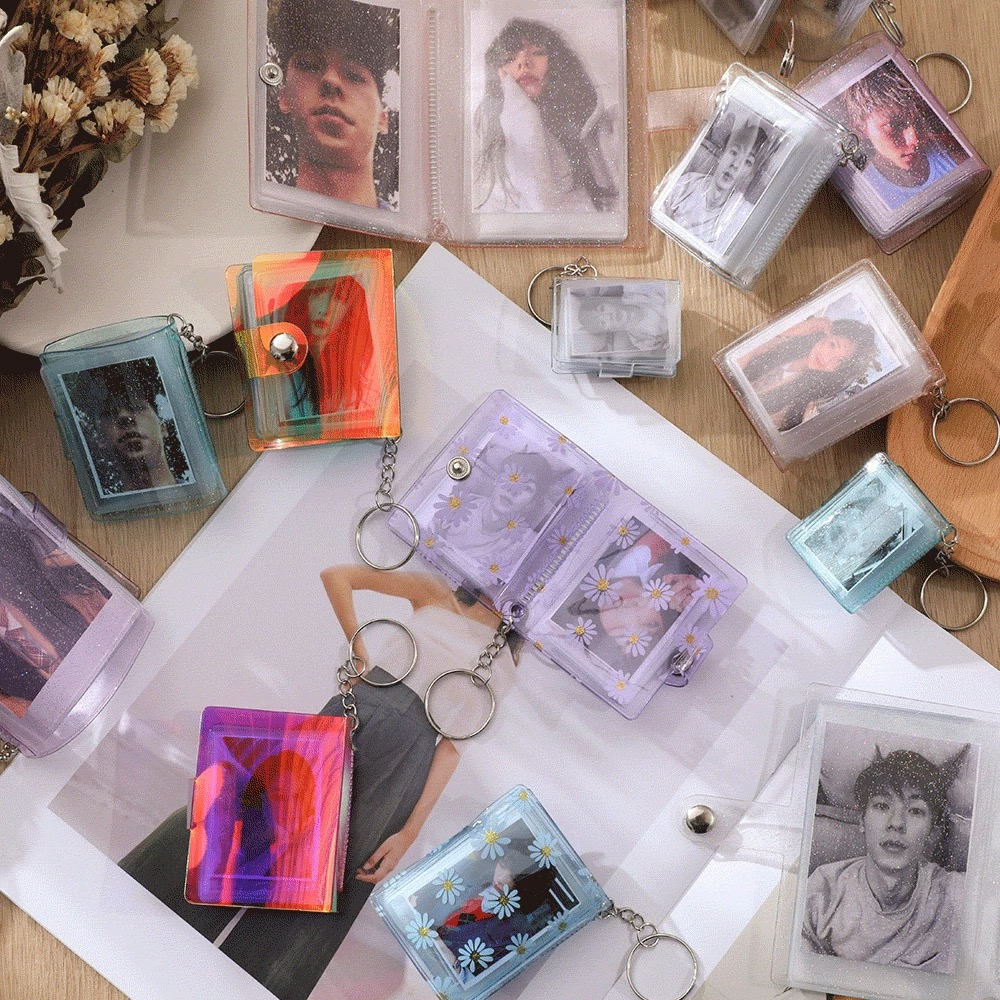 COD 1/2 Inch Photo Album Mini 16/20 Pockets Keyring Kpop Koleksi Album Photocard Enhypen NCT Stary K