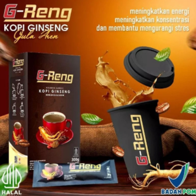 

G-GRENG COFFEE KOPI G-GRENG HARGA 1 BOX 10 SACHET 100% ORIGINAL