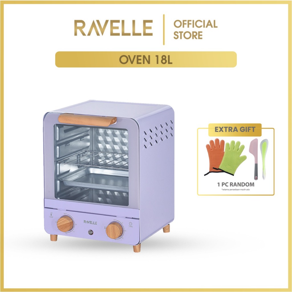 Ravelle Cubic Oven Listrik Low Watt 18L- Oven Electric Estetik