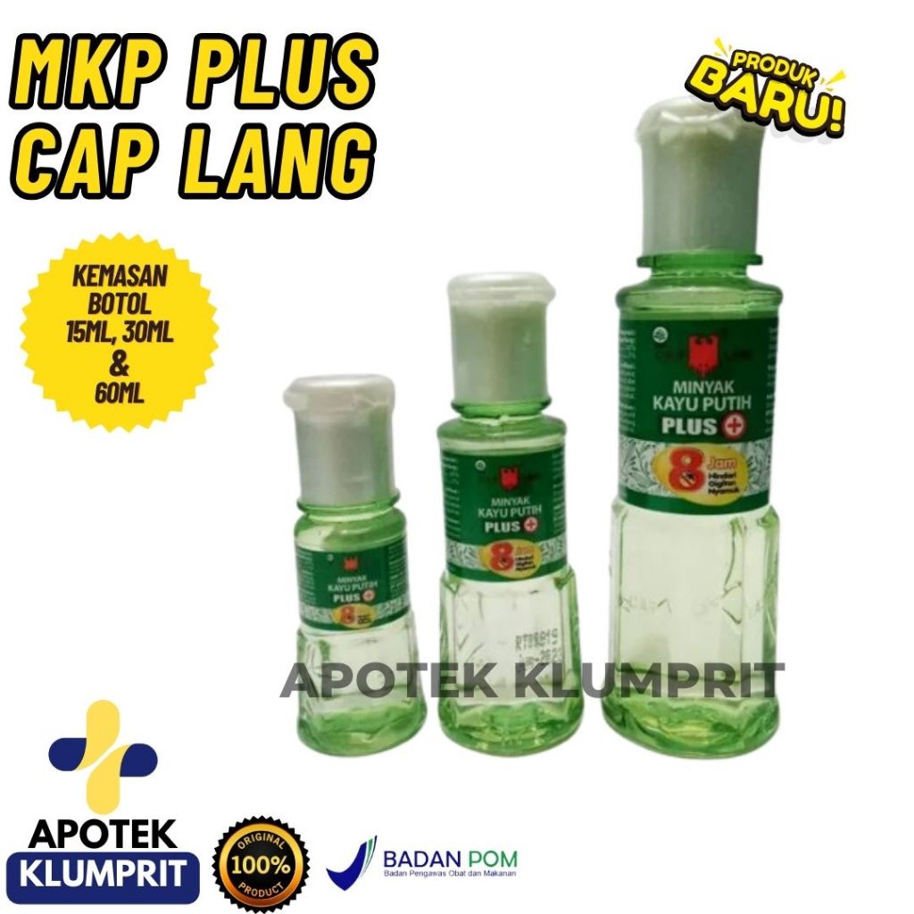 MINYAK KAYU PUTIH PLUS / CAP LANG / MKP PLUS / KEMBUNG / MASUK ANGIN / MKP / PLUS / CAP / LANG