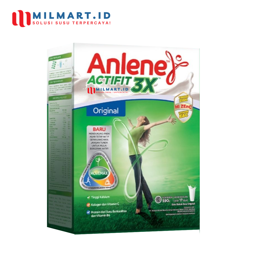 

ANLENE ACTIFIT 3X ORIGINAL 590 G SUSU NUTRISI SUSU DEWASA SUSU BUBUK