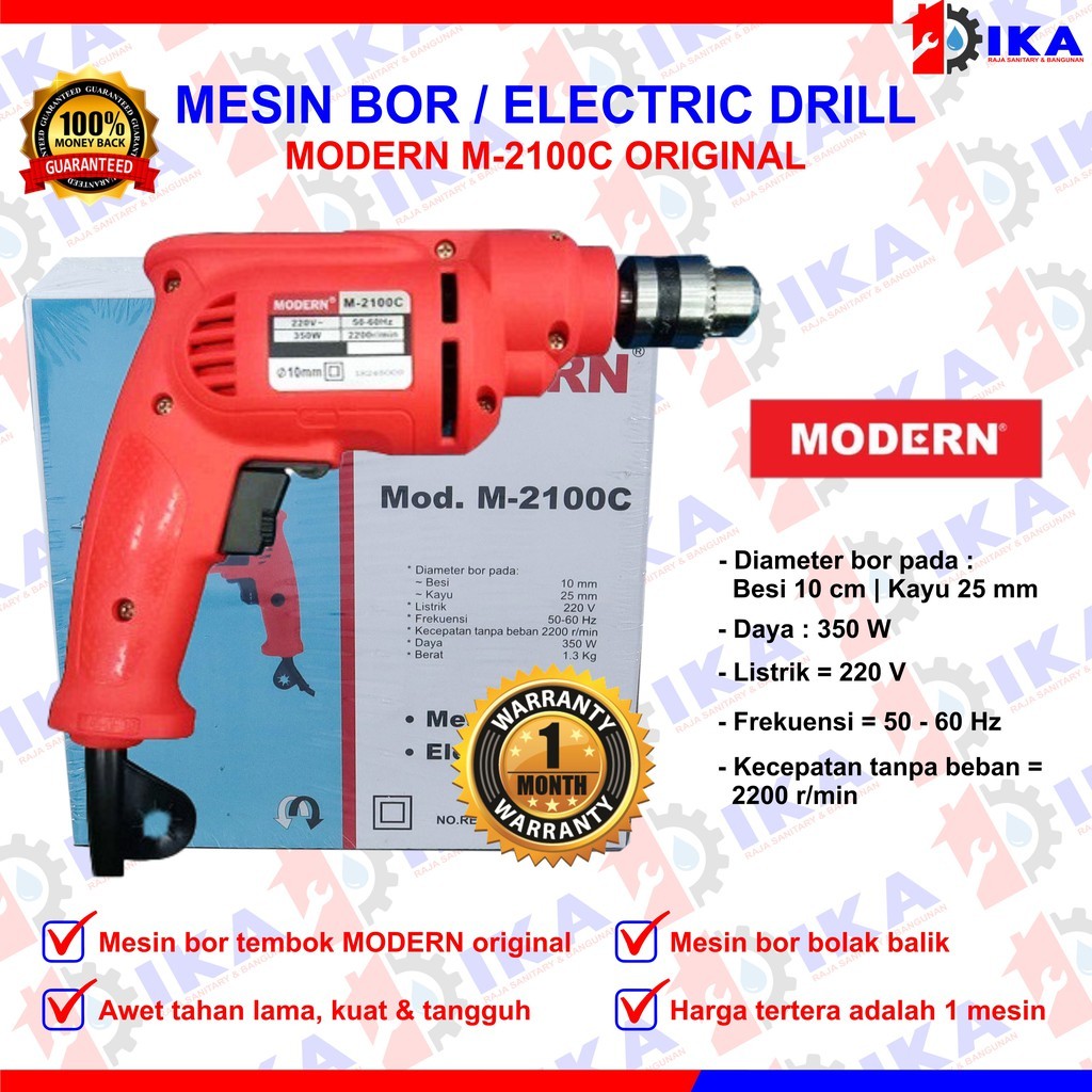 Modern M-2100C / Modern m2100c / Mesin Bor Modern M 2100 C / Mesin Bor 10mm Modern M2100C