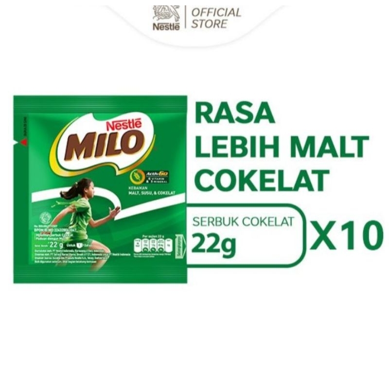 

MILO RENCENG isi 22g 10 sachet - Minuman Susu Coklat Millo