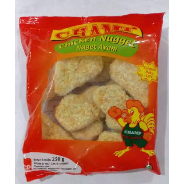 

Champ Chiken Nuget 250 gram KIRIM INSTANT