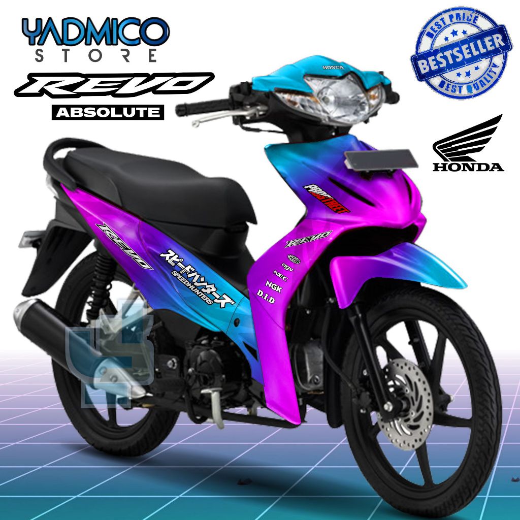 Decal Revo Absolute 110 Full Body - Stiker Motor Revo Absolute Fullbody - Dekal Honda Revo Absolute 