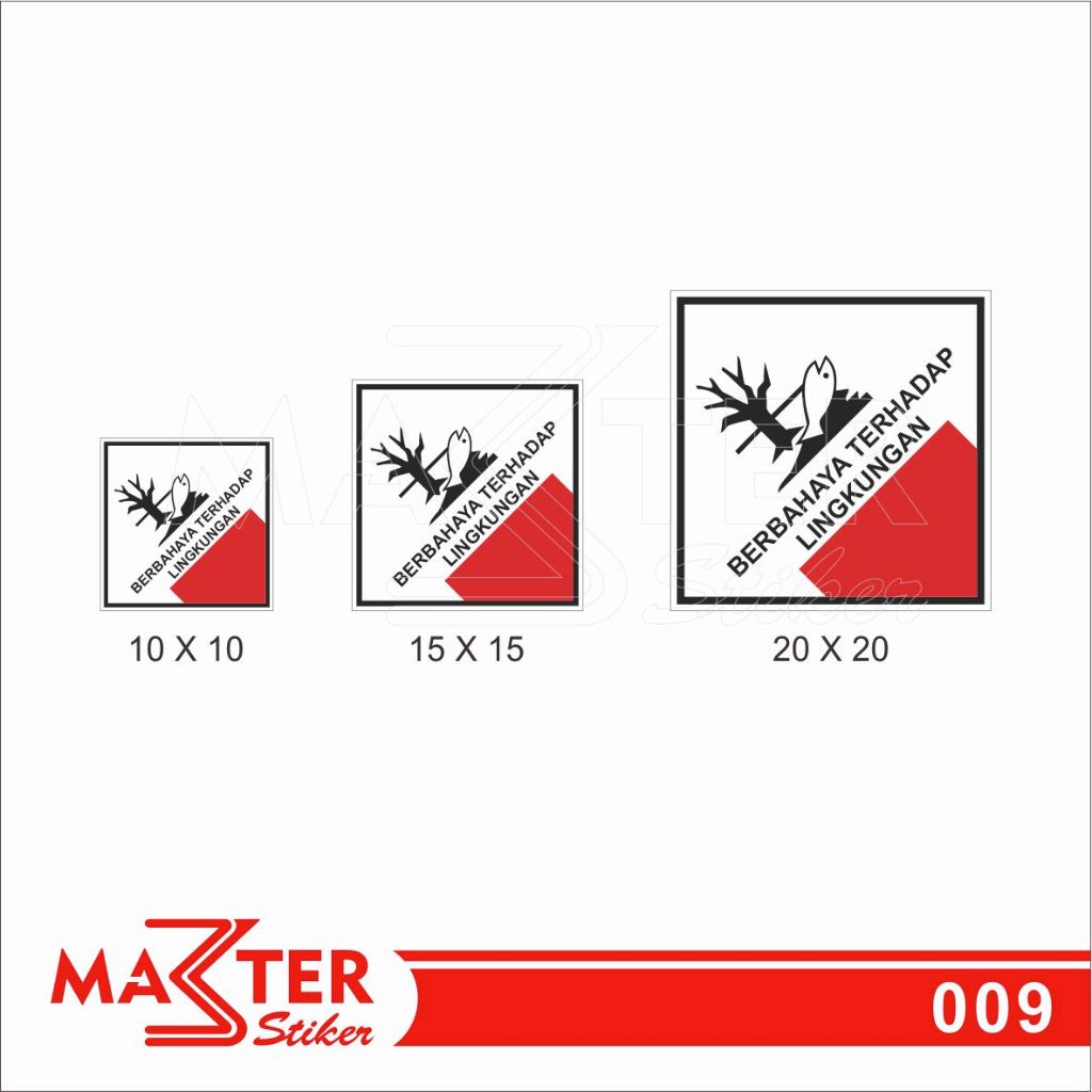 

009 - Stiker Berbahaya Terhadap Lingkungan, Limbah B3, Sticker Vinyl, Tahan Air, Murah, Bisa Custom