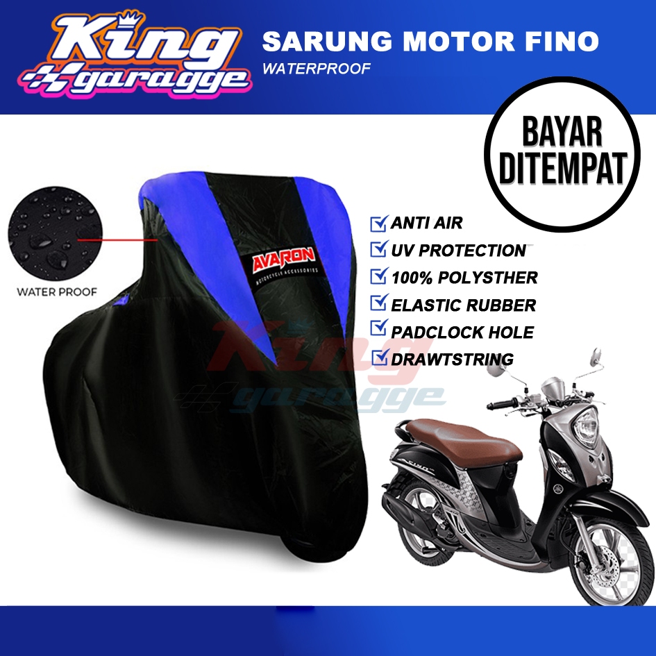 Sarung Motor Fino/Cover Motor Yamaha Fin /Jas Motor Fino Berkualitas/Selimut Motor Fino/Tutup Motor 