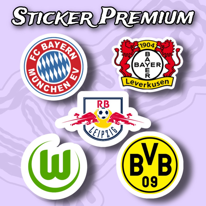 

Sticker Club Bola Bundesliga Pack Isi 5 Pcs Waterproof