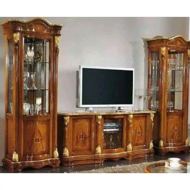 Bufet Tv Pisah Minimalis / Lemari Hias jati /Bufet Jati