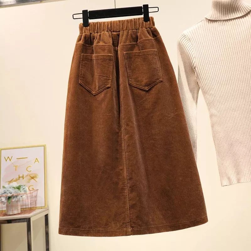 ROK CORDUROY VINTAGE SKIRT/ ROK KOREAN STYLE CORDUROY SKIRT KOREAN