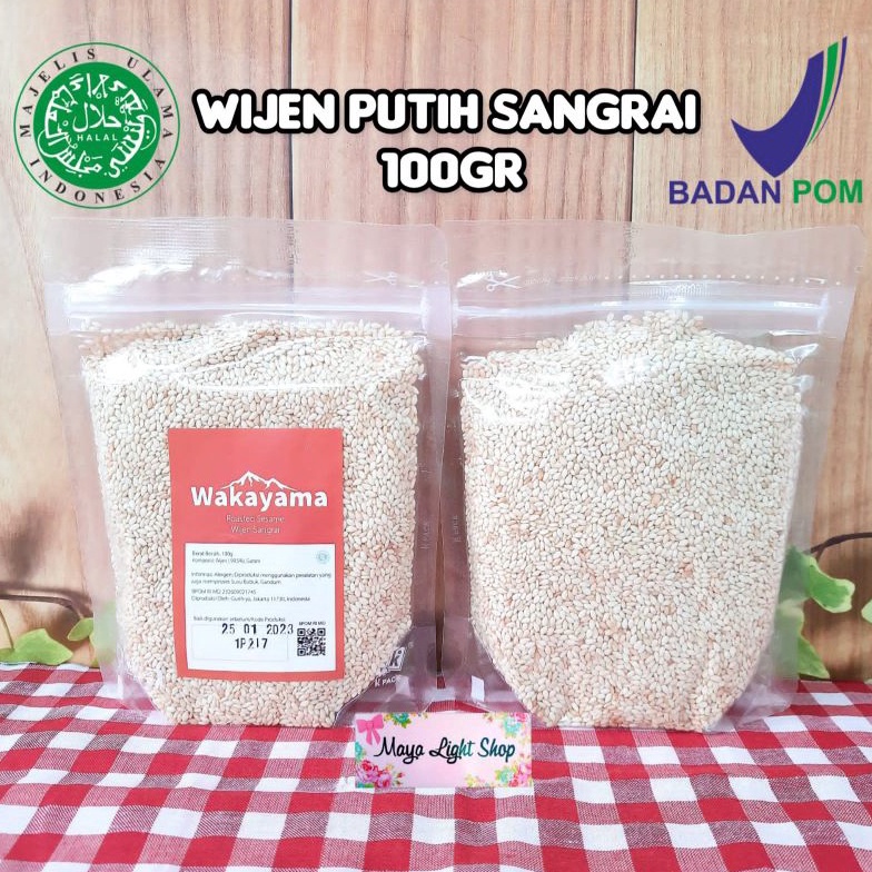 

r8 Ready stock Wijen sangrai 1gr roasted white sesame seed taburan wijen putih oven R81