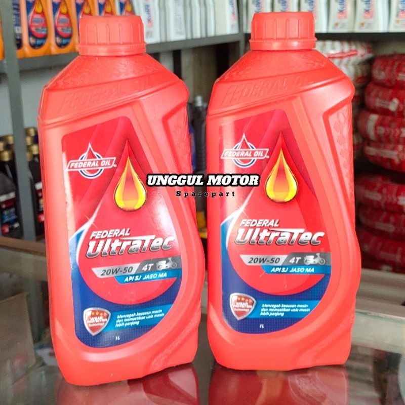 Oli Mesin Federal Ultratec Kemasan 1 Liter Original Federal Oil