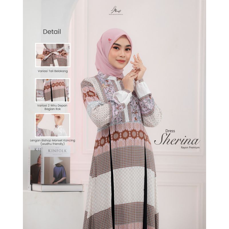 SHERINA DRESS by ARRAFI gamis motif terbaru