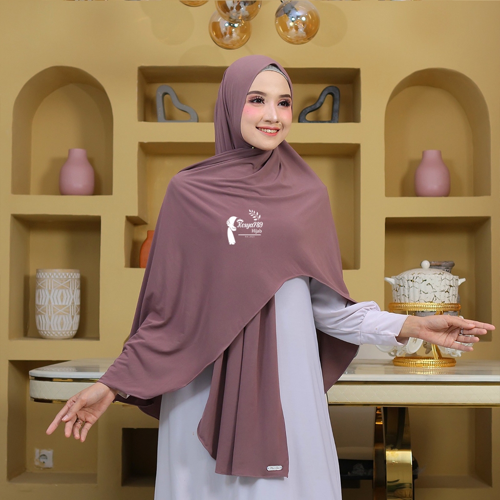Hijab Pashmina Oval Jersey Premium syar'i jumbo