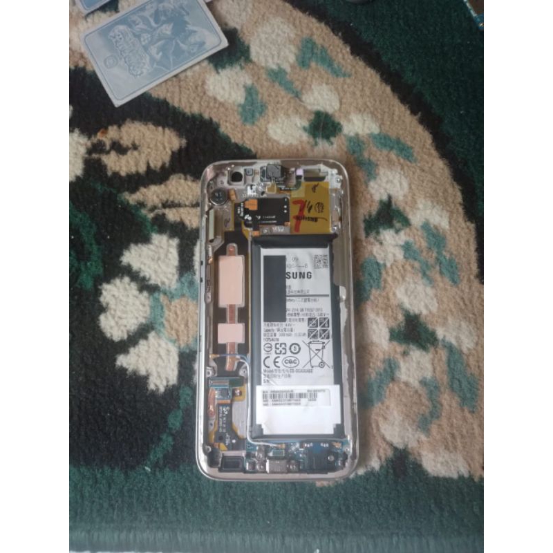 lcd dan baterai Samsung S7 flat copotan normal