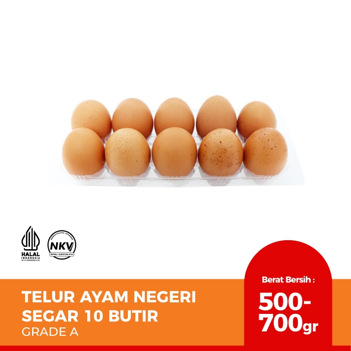 

Telur Ayam Negeri Segar Grade A 10 Butir