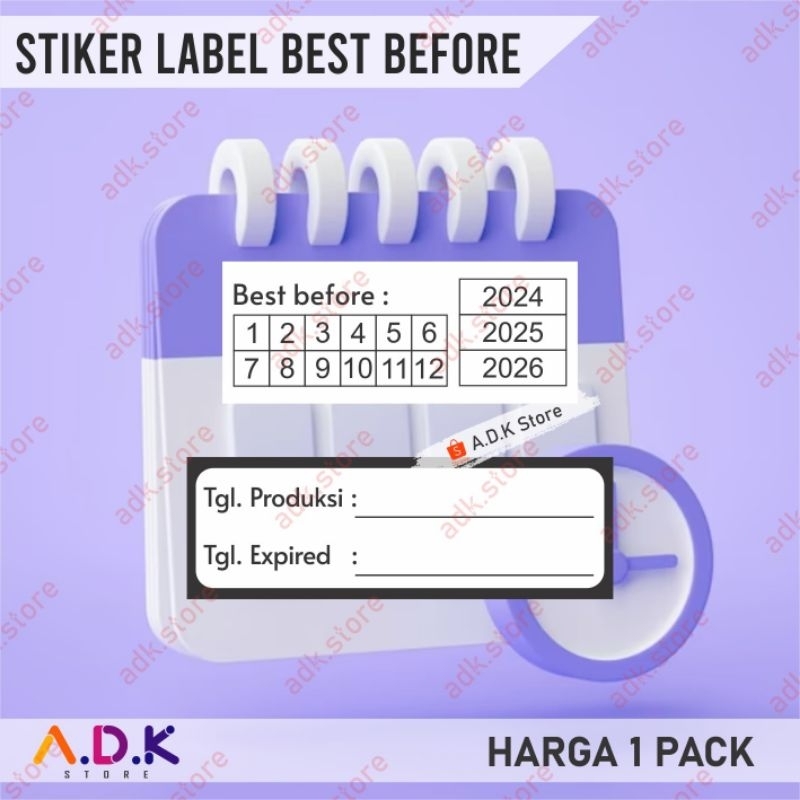 

[1 PACK] STIKER LABEL BEST BEFORE
