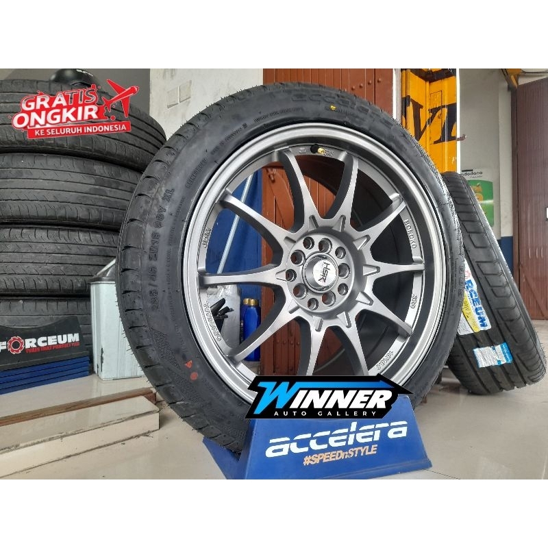 PAKETAN VELG RACING RING 18 HRV INNOVA RUSH TERIOS XPANDER CAMRY - VELG RACING MOBIL HSR WHEEL RING 