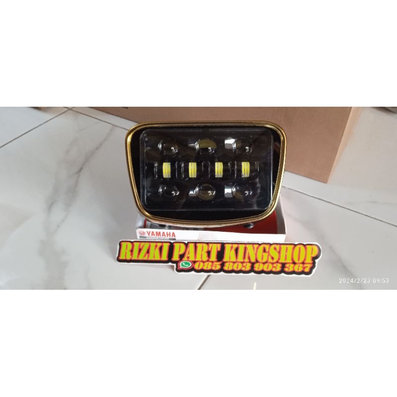 Lampu depan daymaker C33 rx king ring gold & batok oval original ygp
