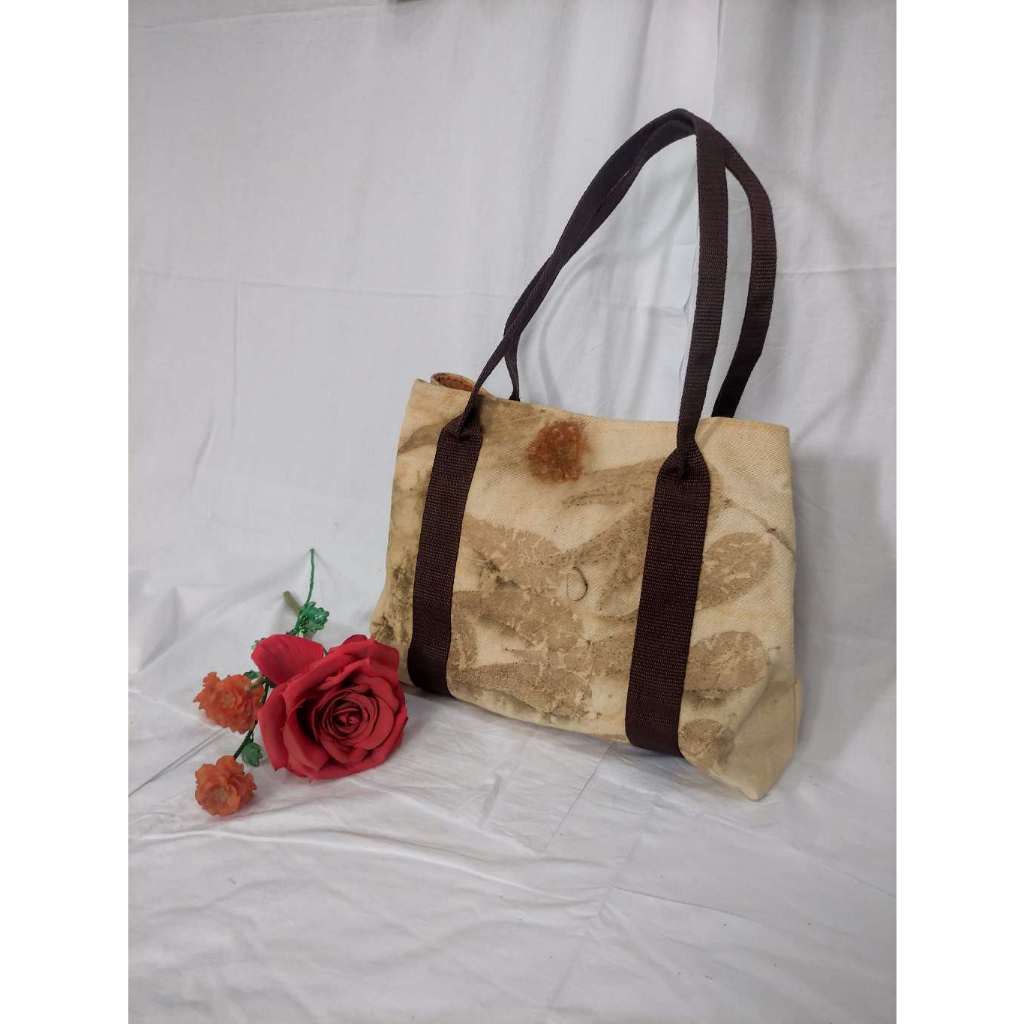 tas kanvas Ecoprint handmade by kainnugraha