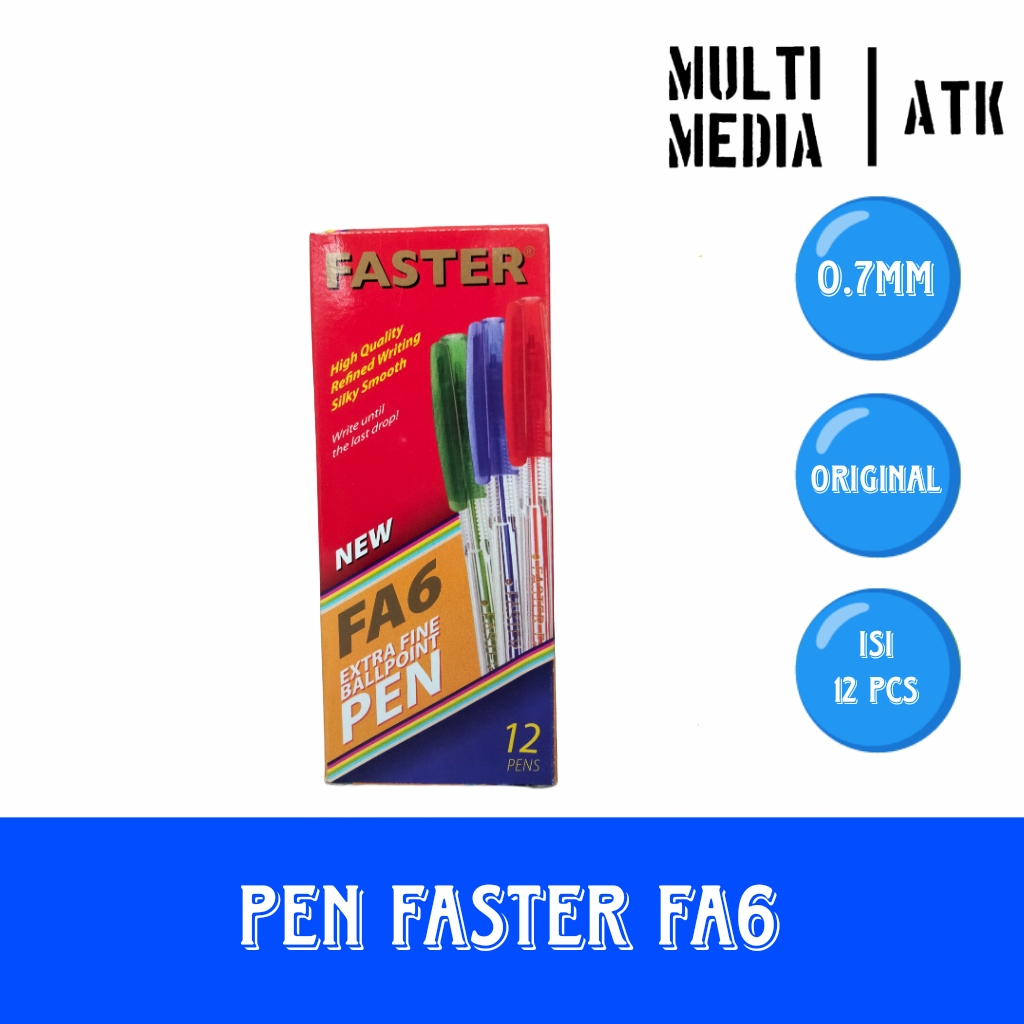 

PULPEN / BALLPOINT FASTER FA6 EXTRA FINE 0.7 12 PCS