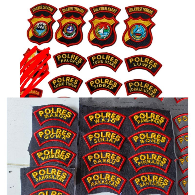 LOKASI POLRES SE SULAWESI SELATAN BORDIR TIMBUL POLDA SULSEL SULBAR SULTENG SULTRA