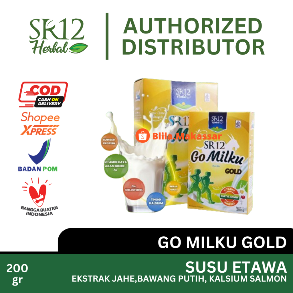 

Go Milku Gold SR12 200gr GoMilku Ori Susu Kambing Etawa Bubuk Original Ekstrak Jahe Bawang Putih