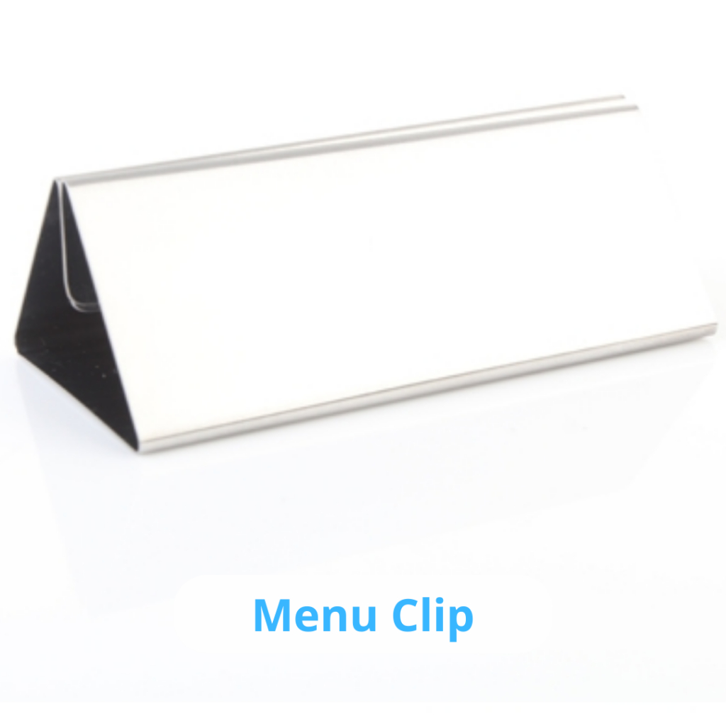 Menu Clip Stainless / Stand Menu / pajangan menu restoran cafe