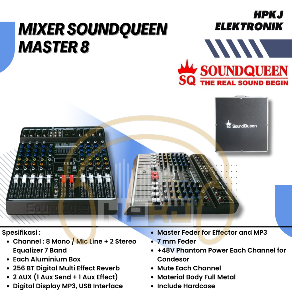 MIXER AUDIO SOUNDQUEEN MASTER 8 CHANNEL MIXER SOUNDQUEEN MASTER 8CH