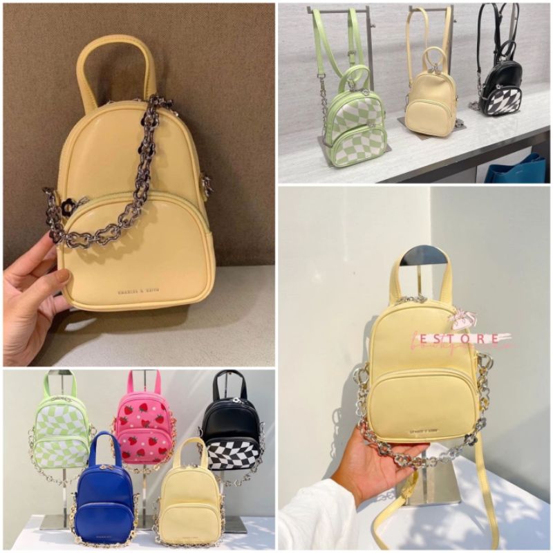 CHARLES & KEITH/CK MINKA BACKPACK/ CNK MINKA BACKPAK/C&K MINKA BACKPACK/CHARLES & KEITH ORIGINAL FO/