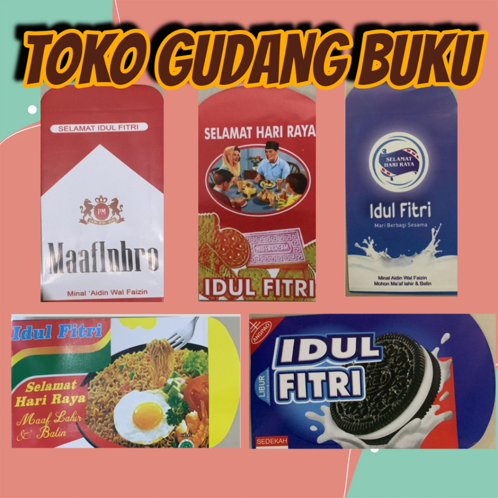 

Amplop THR Lebaran / Angpau Lebaran "KECIL" Motif Snack 7 X 11 Cm Isi 100