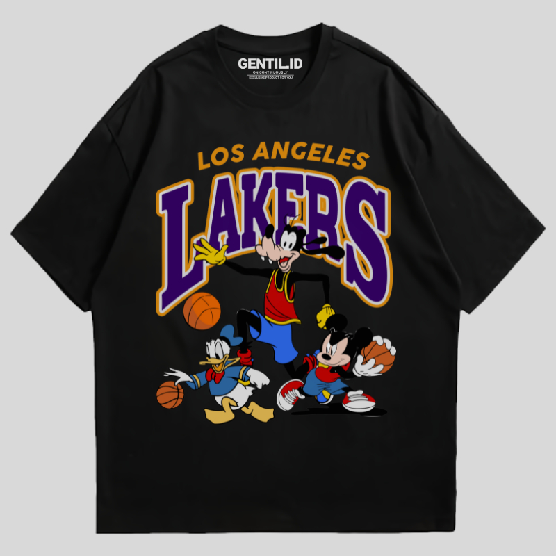 GENTIL - T-Shirt Oversize LAKERS Unisex Original - Black