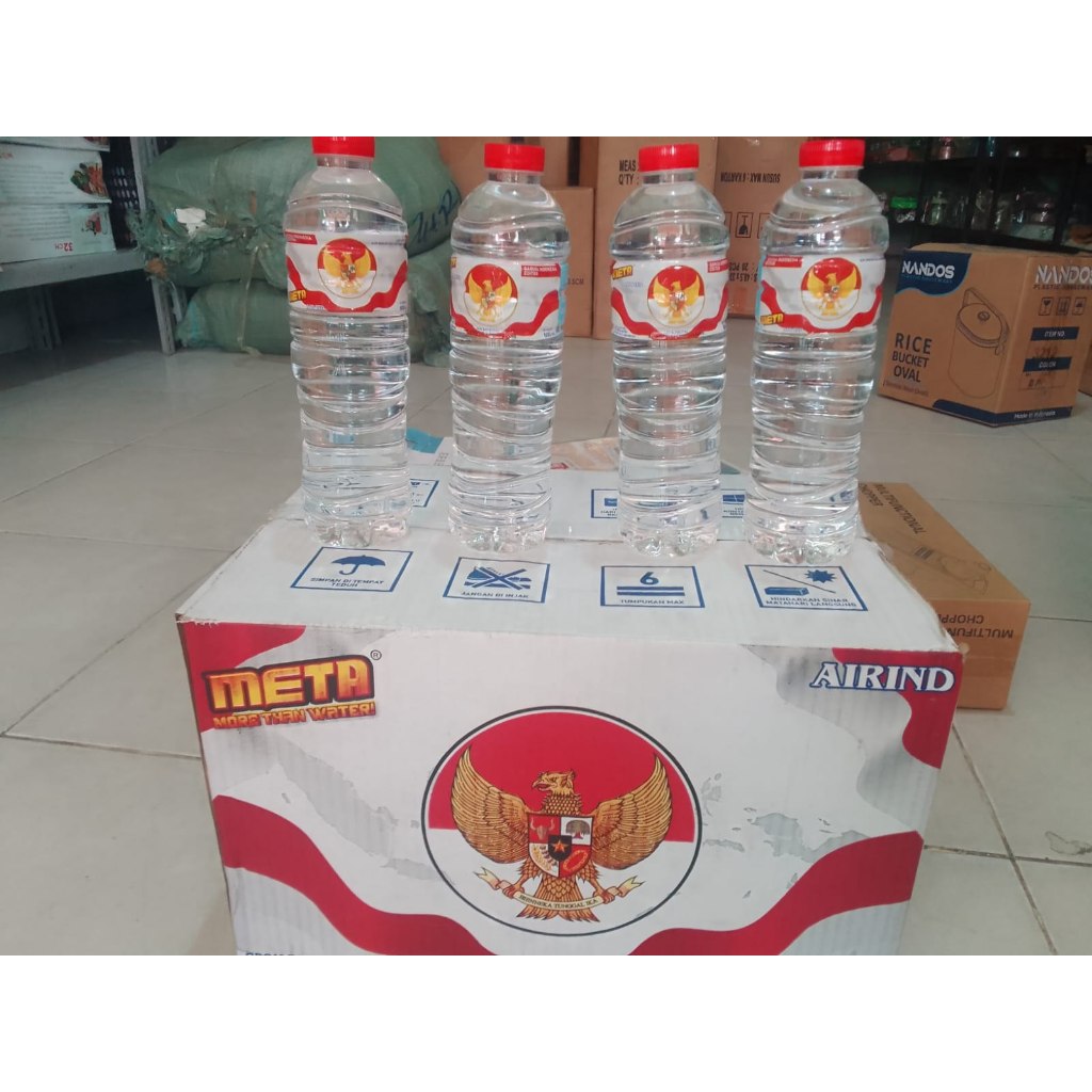 Air Mineral META 600ml 330ml 220ml Botol Plastik Mirip Aqua Le Minerale Vit Sui