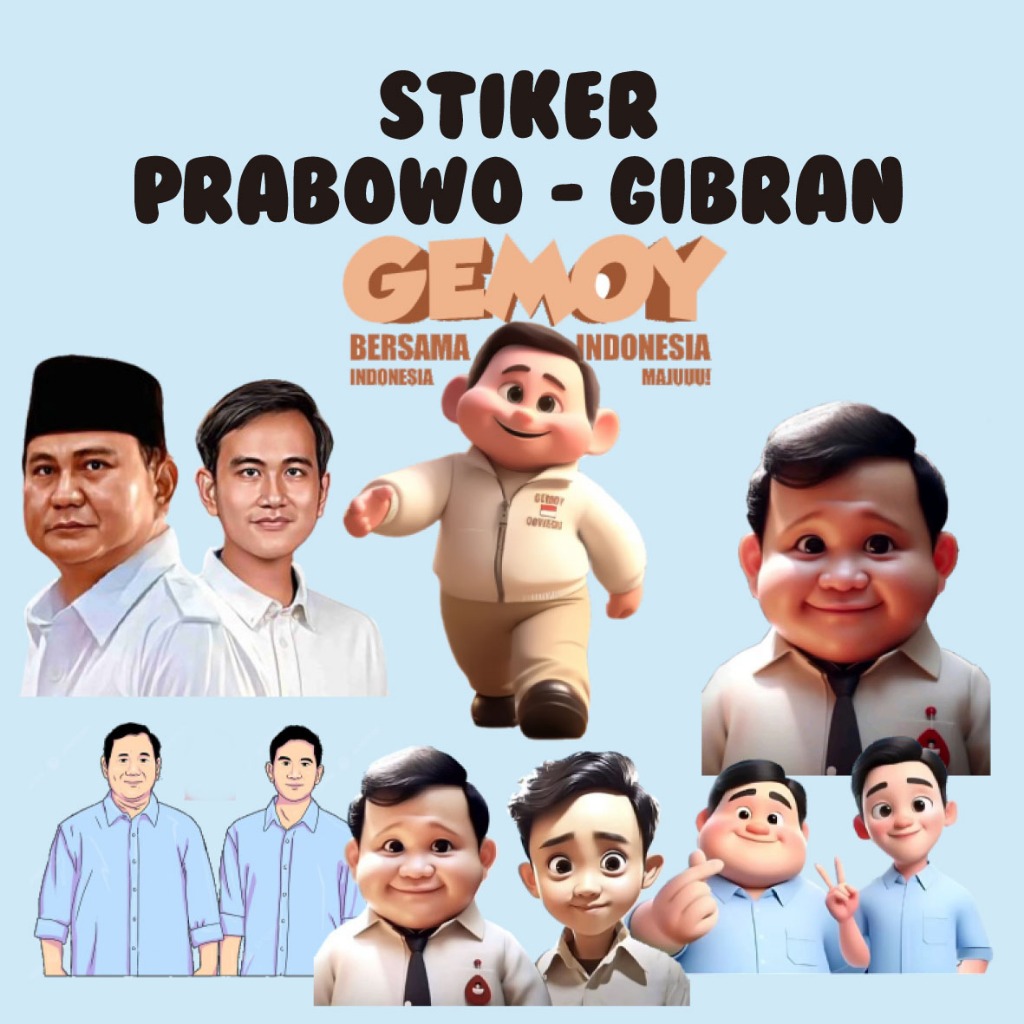 STIKER WATERPROOF ANTRI AIR PRABOWO - GIBRAN GEMOY