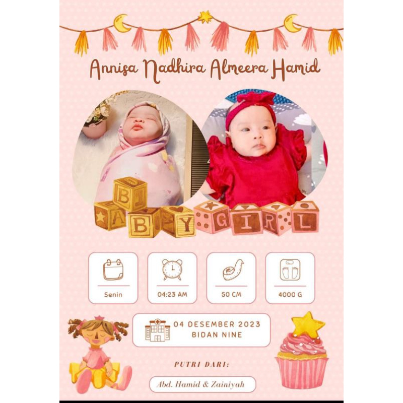 Foto Bayi NewBorn / Biodata Bayi Glossy Ukuran 10Rs