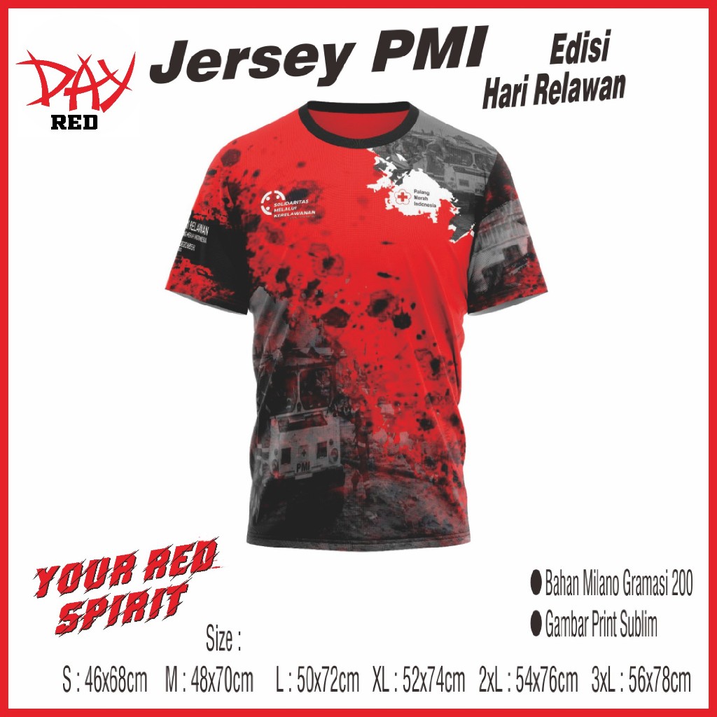 Jersey PMI - PMR Edisi HARI RELAWAN TAHUN 2022 (PENDEK)