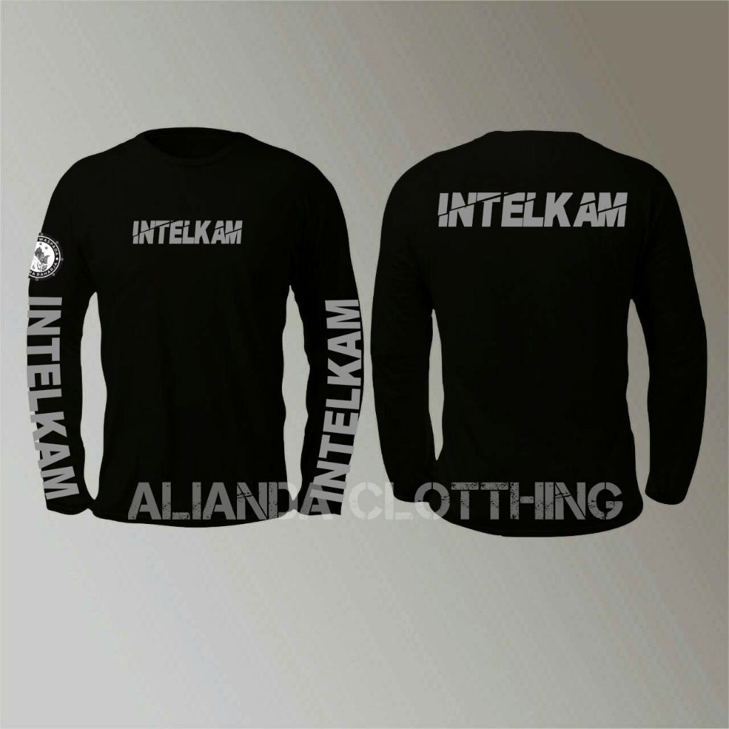 KAOS LENGAN PANJANG INTANSI SAT INTELKAM POLRI WARNA HITAM
