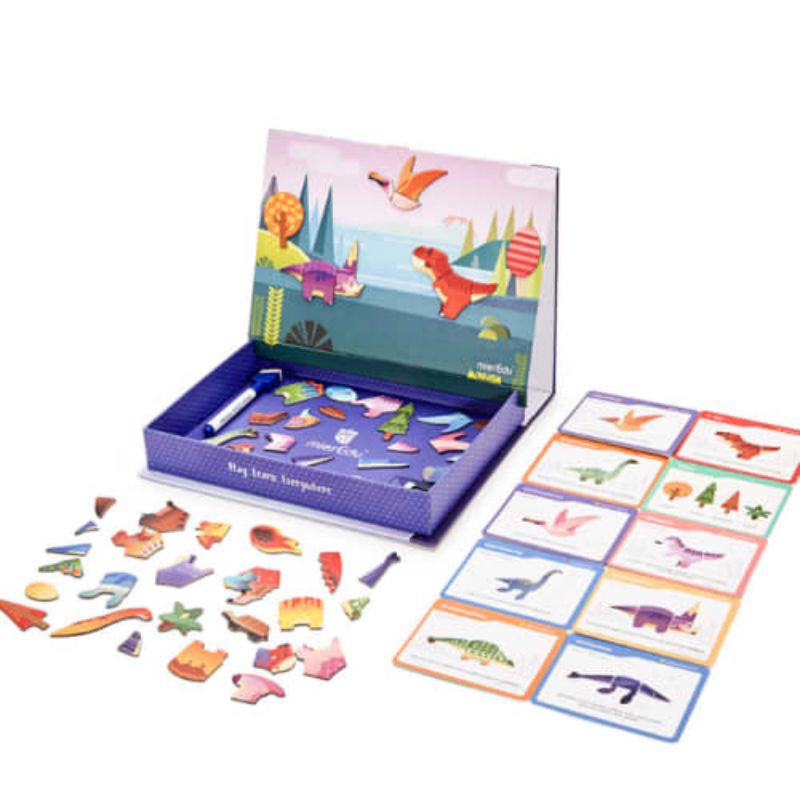 Mieredu Puzzle Magnetic Art Case Dino World