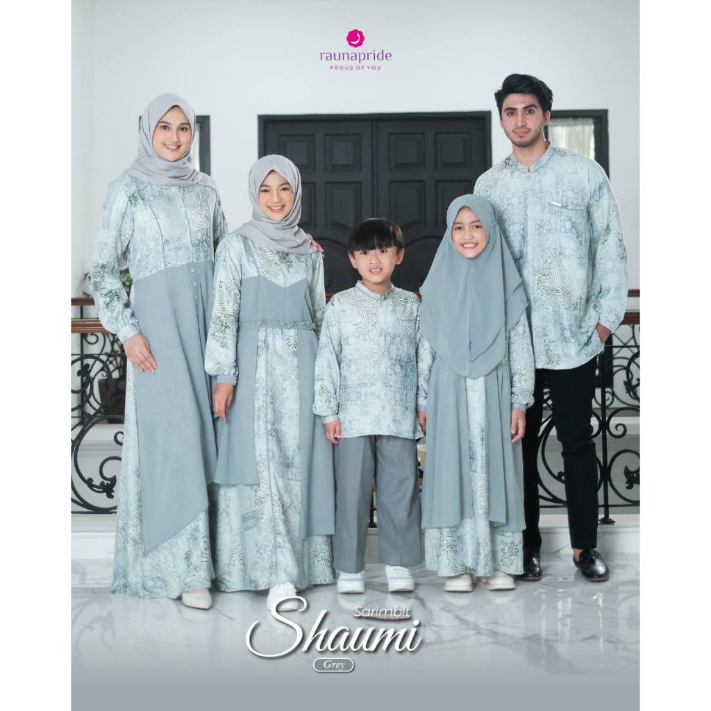 GAMIS REMAJA RAUNA SHAUMI GREY / RAUNA SHAUMI GREY ORI