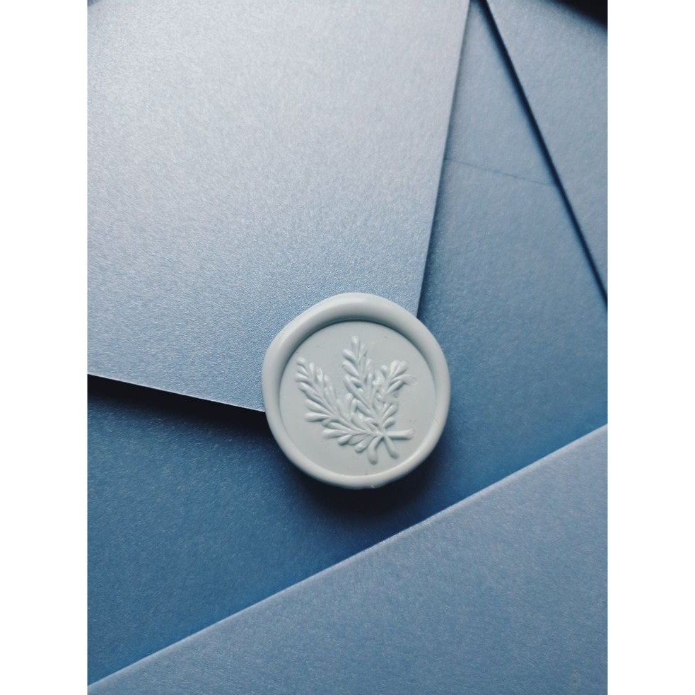 

(ASC) Rosemarry (OCean) - 1 pcs Wax Seal Coin Wedding / Segel instan undangan siap pakai sudah include double tape / Tanpa minimum / DIY / Art / Vintage Candle / calligraphy / Hampers