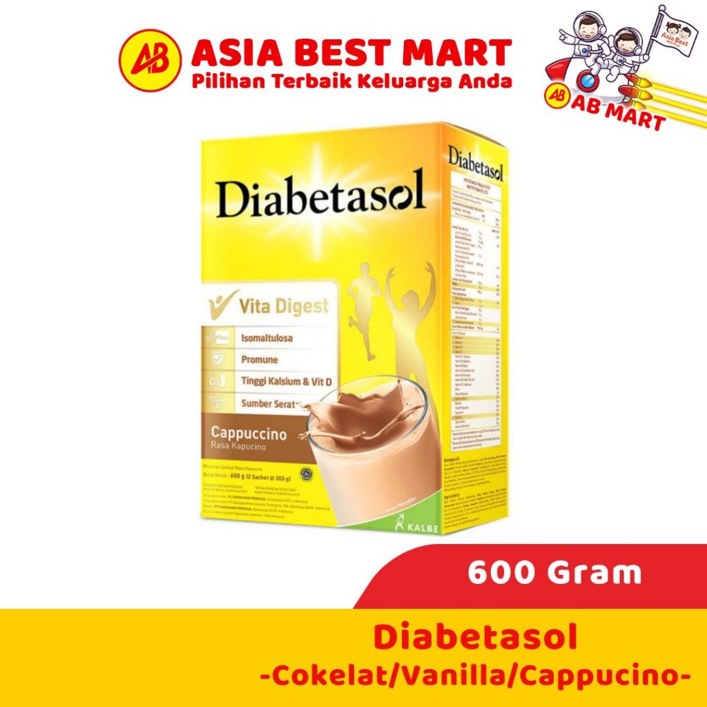 

Diabetasol 600gr Cappucino Coklat Vanilla Susu Bubuk Diabetes Diet