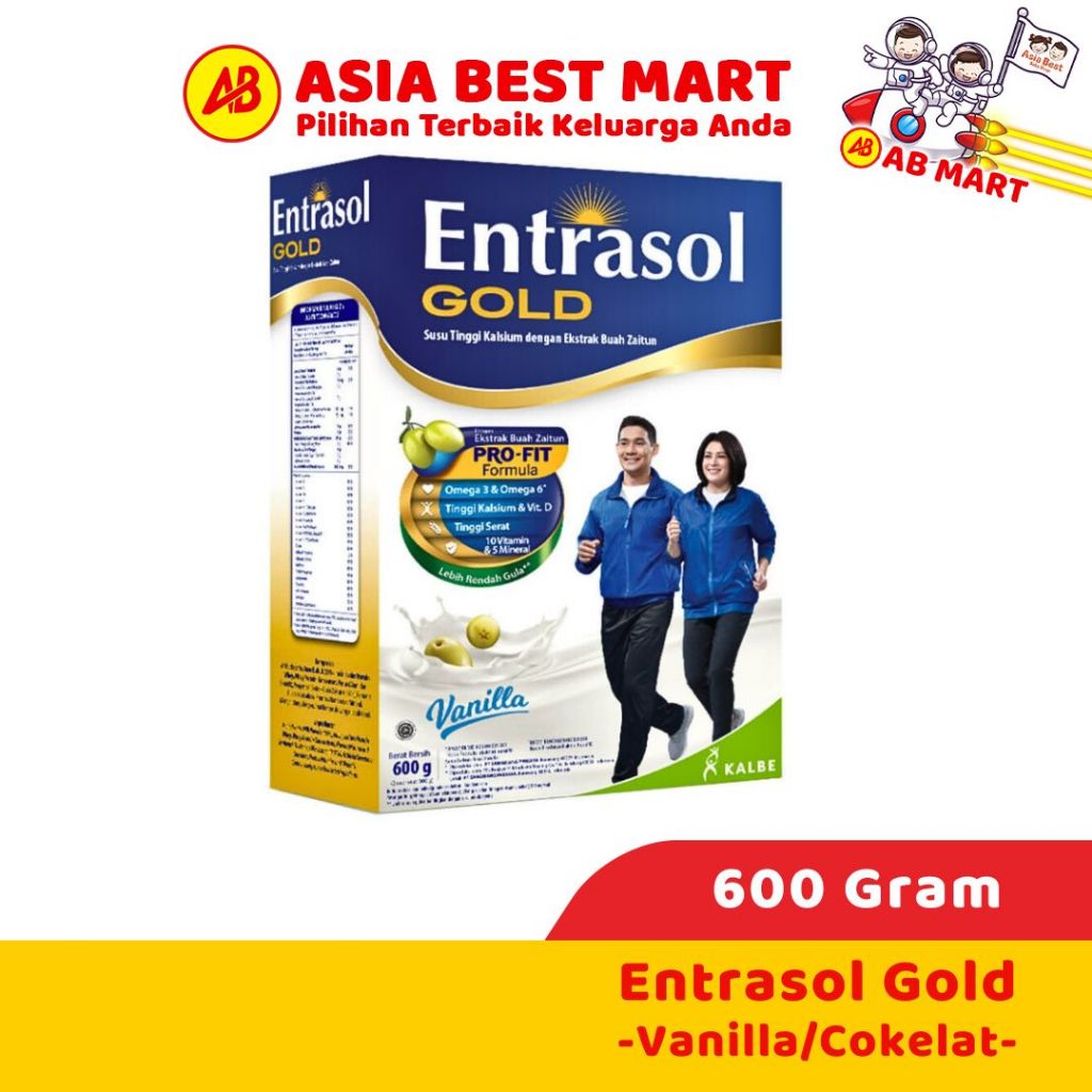 

Entrasol Gold Vanila Coklat 600 Gr / Susu Bubuk Tulang Tinggi Kalsium Protein