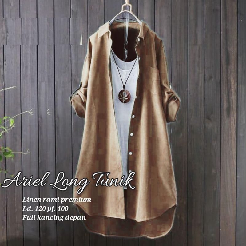 BAJU WANITA JUMBO LD 120 cm ARIEL LONG TUNIK WANITA