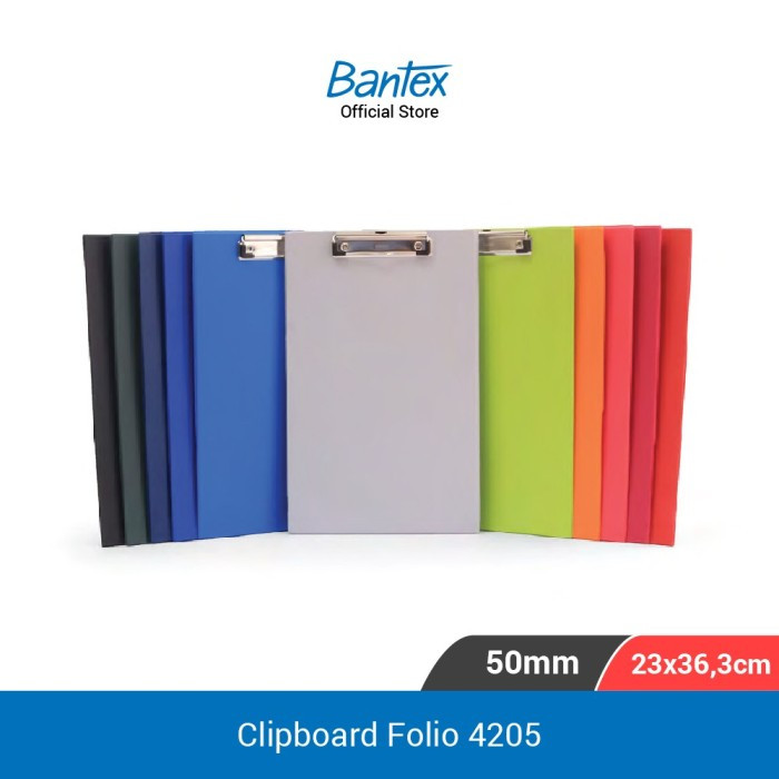 

Bantex Clipboard / Papan Jalan / Papan Ujian Folio / F4 Warna Warni # 4205 (pcs)