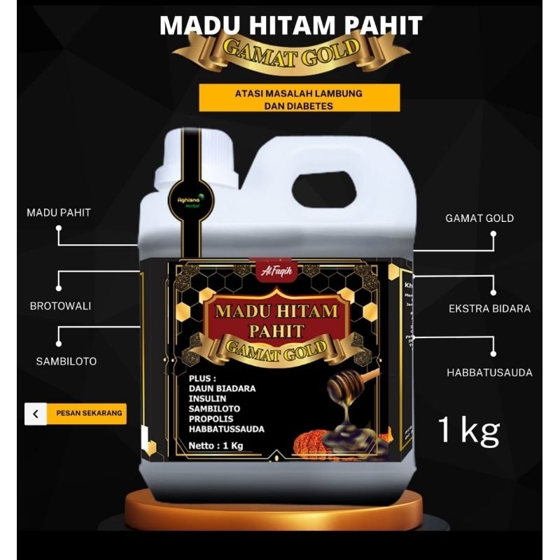 

Madu Hitam Pahit plus gamat gold 1kg herbal Diabet